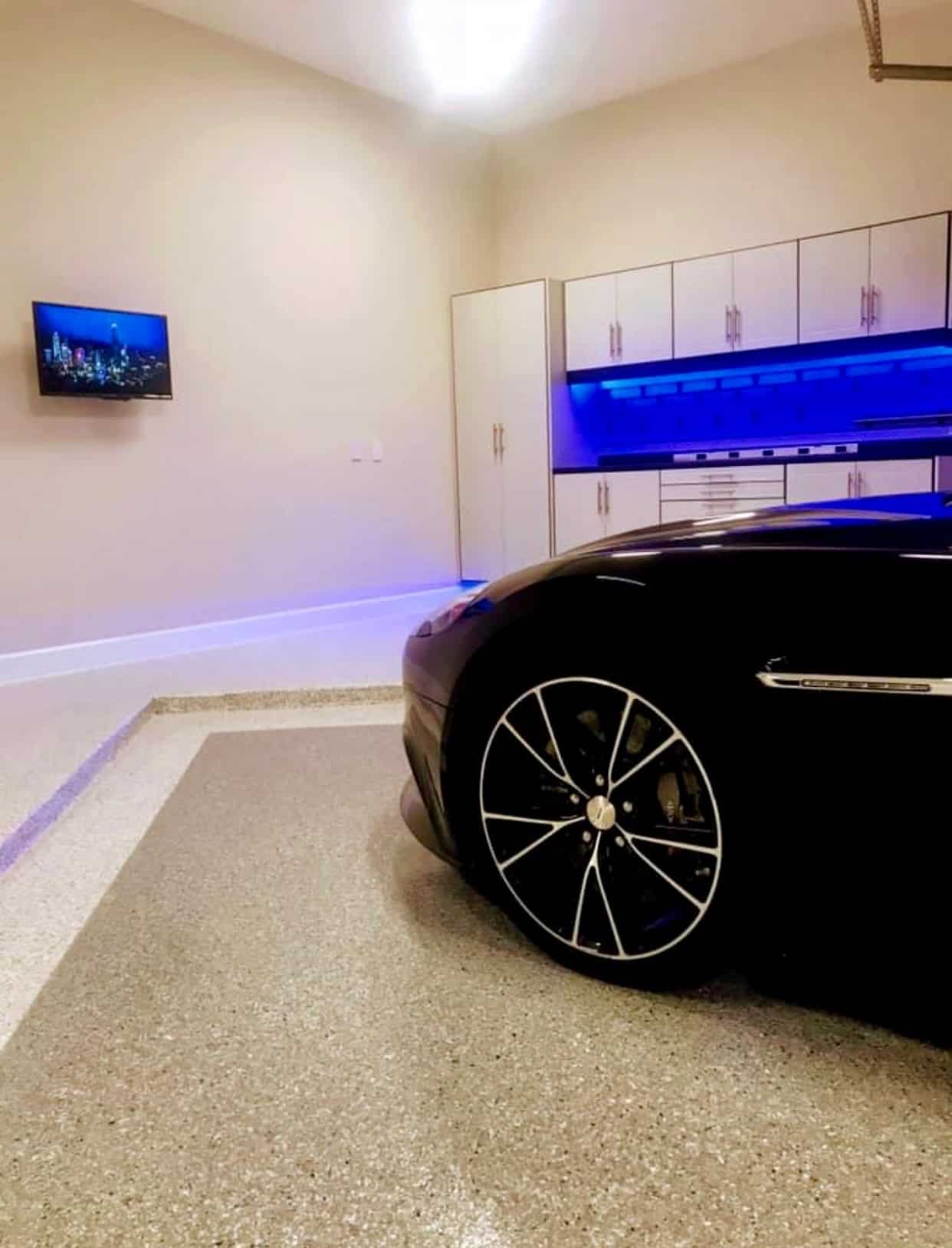 Garage floors and cabinets